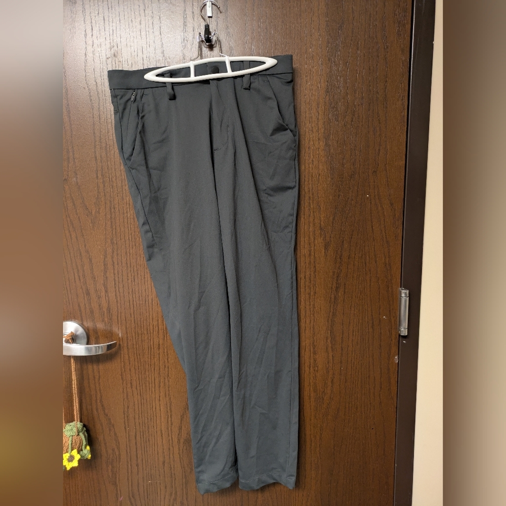 Stylus Dress Pants 32 x 32 Men's Charcoal Gray Flat Front